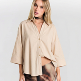 Relaxed Oversized Button Shirt – Lightweight Casual Blouse