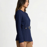 Tailored Belted Blazer Jacket – Structured Fit & Elegant Silhouette