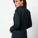 Green Tailored Lace Blazer