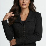 Black Tailored Lace Blazer