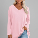 Women’s Top with V Neckline and Long Sleeves