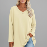 Women’s Top with V Neckline and Long Sleeves