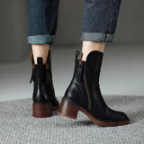 Premium Leather Ankle Boots