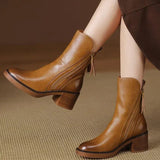 Premium Leather Ankle Boots