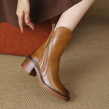 Premium Leather Ankle Boots