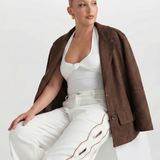 Relaxed Fit Textured Blazer for Effortless Chic Style