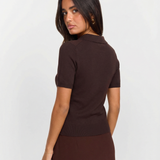 Button Front Knit Top for Minimal Chic Everyday Style