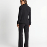 Structured High Neck Blazer for Sleek Modern Elegance