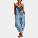 Embroidered Loose Fit Jumpsuit for Women