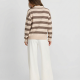 Striped Polo Knit Sweater – Relaxed Fit Casual Pullover
