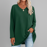 Women’s Top with V Neckline and Long Sleeves