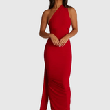 Natalia – maxi Dress with Sash Tie Waist Detail Long Dress