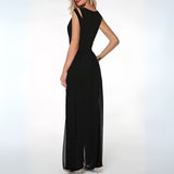Women’s Sleeveless Cut-Out Shoulder Jumpsuit - Lightweight Weave