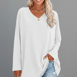 Women’s Top with V Neckline and Long Sleeves