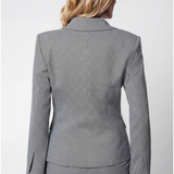 Multicolor Houndstooth Tailored Blazer