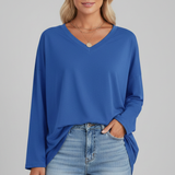 Women’s Top with V Neckline and Long Sleeves