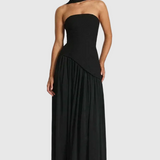 Stella – asymmetric Strapless Sculpted Maxi Dress