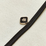 Elegant Contrast Trim Bouclé Jacket with Gold Button Detail