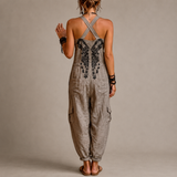 Embroidered Loose Fit Jumpsuit for Women