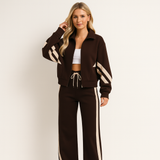Kaizo Women’s Tracksuit Set – Wide Leg Pants & Zip Jacket