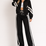 Kaizo Women’s Tracksuit Set – Wide Leg Pants & Zip Jacket