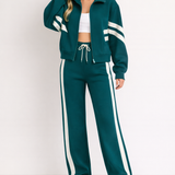 Kaizo Women’s Tracksuit Set – Wide Leg Pants & Zip Jacket