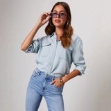 Classic Denim Button Shirt for Effortless Casual Style