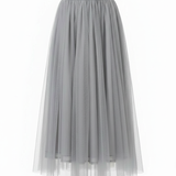 Women's High Waisted Midi Skirt - Soft Layered Tulle Style