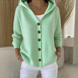 Women Hooded Knit Cardigan