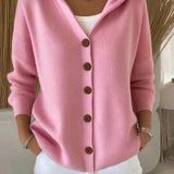 Women Hooded Knit Cardigan