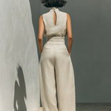 Women’s Sleeveless Two Piece Set Wide Leg Pants Summer Outfit