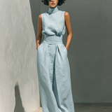 Kaizo Women’s Sleeveless Two Piece Set Wide Leg Pants Summer Outfit