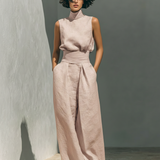 Kaizo Women’s Sleeveless Two Piece Set Wide Leg Pants Summer Outfit