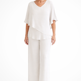 Kaizo | Women's Sleeve Top and Wide Leg Trousers Two Piece Set