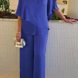 Kaizo | Women's Sleeve Top and Wide Leg Trousers Two Piece Set