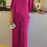 Kaizo | Women's Sleeve Top and Wide Leg Trousers Two Piece Set
