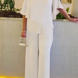 Kaizo | Women's Sleeve Top and Wide Leg Trousers Two Piece Set