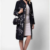 Silver Floral Jacquard Light Coat