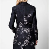 Silver Floral Jacquard Light Coat