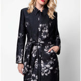 Silver Floral Jacquard Light Coat