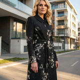 Silver Floral Jacquard Light Coat