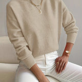 Women Knit Roll Neck Jumper