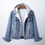 Denim Jacket with Warm Lining and Casual Style