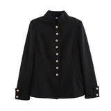 Structured High Neck Blazer for Sleek Modern Elegance
