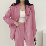 Kaizo Elegant Tailored Blazer and Trouser Set with Modern Relaxed Fit