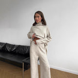 Kaizo Relaxed Turtleneck Knit Lounge Set