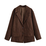 Relaxed Fit Textured Blazer for Effortless Chic Style