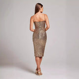 Sequin Strapless Bodycon Midi Dress