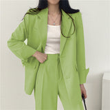 Kaizo Elegant Tailored Blazer and Trouser Set with Modern Relaxed Fit