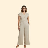 Women’s Button Front Jumpsuit